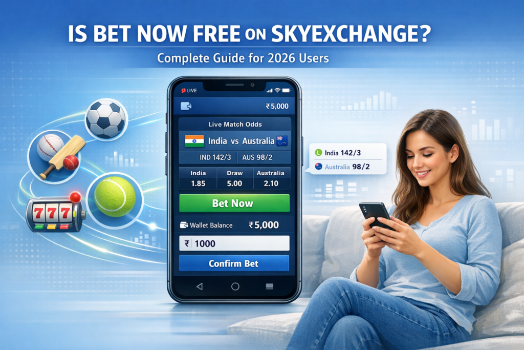 Is Bet Now free on SkyExchange? Complete 2026 guide explaining Bet Now feature, SkyExchange betting process, account access, and how users can place bets online safely.