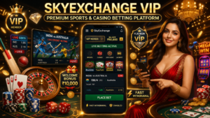 SkyExchange VIP premium sports betting and casino platform dashboard with games and features