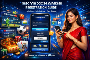 SkyExchange signup page on mobile for online betting registration